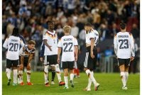Reaksi pemain Jerman selepas tewas kepada Greece. - AFP