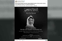 Tangkap layar di laman Facebook Kesultanan Pahang. 