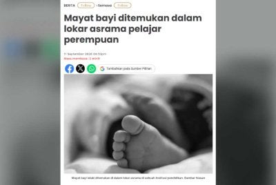 Seorang mekanik direman empat hari bagi membantu siasatan kes pelajar sembunyikan kelahiran bayi di Dungun.