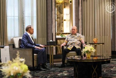 Sultan Ibrahim berkenan menerima menghadap Anwar di Istana Bukit Tunku pada Selasa. Foto Facebook Sultan Ibrahim Sultan Iskandar