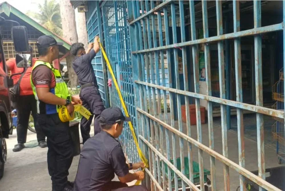 MBDK menjalankan tindakan penguatkuasaan terhadap salah sebuah premis dalam operasi berkenaan.
