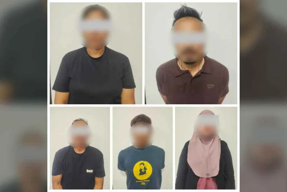 Lima individu diberkas selepas cuba memperdaya kedai pajak gadai dengan menjual emas palsu di Sungai Rengit, Kota Tinggi