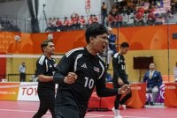 Malaysia menewaskan Thailand sekali gus menamatkan penantian 36 tahun untuk meraih pingat emas dalam acara regu berpasukan. Foto Bernama