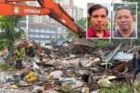 Sebanyak 98 tapak milik pengusaha IKS Sri Semarak, Kuala Lumpur dirobohkan pada Khamis. Foto kecil dari kiri: Hussen dan Mohd Rizal