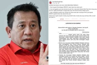 Hantaran Tun Faisal menerusi akaun rasmi Facebook miliknya pada Khamis.