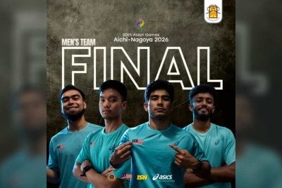 Malaysia akan menentang Pakistan dalam aksi akhir skuasy lelaki Sukan Asia Aichi-Nagoya esok. Foto: Facebook SRAM