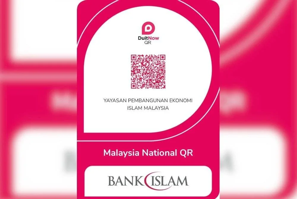 ORANG ramai boleh menyalurkan sumbangan terus ke YAPEIM melalui kod QR tertera. 