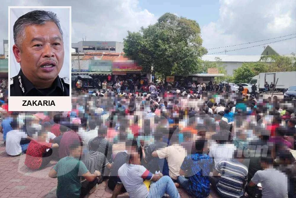 JIM menggempur warga asing kawasan di sekitar 'bus stand Klang' baru-baru ini.