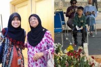 Fairuz ketika bertemu dengan Allahyarham Tun Dr Hasmah di Putrajaya dan Abdullah (kanan) ketika menziarahi Pusara Negara.