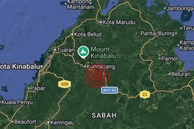 Menurut MetMalaysia, lokasi episentrum gempa bumi itu terletak kira-kira 14km di selatan Ranau. 