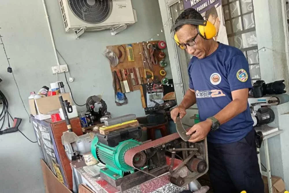 Idriosman cukup teliti penting ketika kerja-kerja mengasah