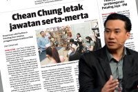 Laporan Sinar Harian pada Sabtu. Gambar kanan: Hussain Yusri 