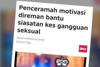 Laporan Sinar Harian pada Sabtu.