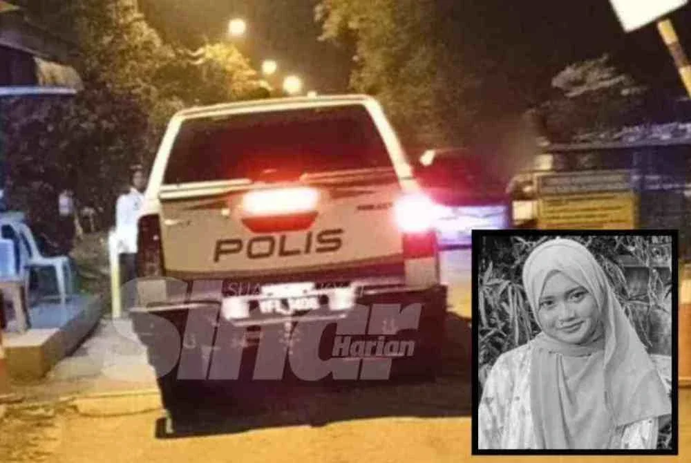 Irene Sofiya (gambar kecil) ditemukan maut dipercayai dibunuh di sebuah sekolah menengah di Yong Peng, Batu Pahat pada Sabtu.