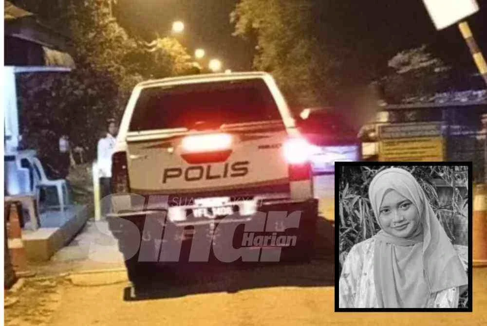 Punca kematian Irene Sofiya (gambar kecil) akibat trauma tumpul di kepala selepas ditemui di sebuah sekolah menengah di Yong Peng, Batu Pahat pada Sabtu.