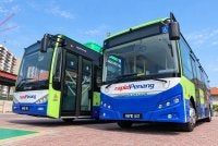 Sesi pandu uji pada 6 dan 7 Oktober itu melibatkan dua bas elektrik daripada pengeluar berbeza.