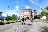 Lokasi kejadian di bangunan asrama perempuan Blok Rabiatul Adawiyah Sekolah Menengah Kebangsaan Agama Tun Datu Mustapha. Foto Bernama