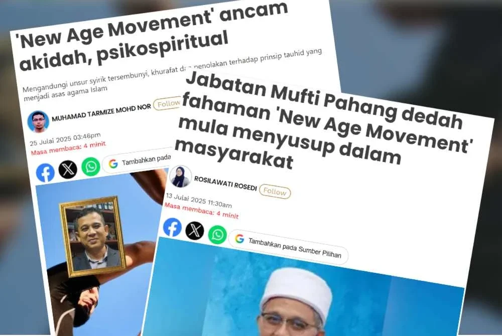 Laporan Sinar Harian mengenai New Age Movement yang dikatakan sedang menyusup masuk ke dalam masyarakat terutamanya umat Islam di Malaysia.