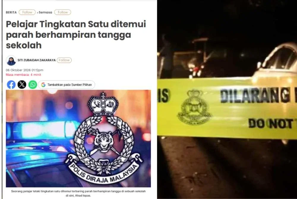 Laporan Sinar Harian pada Selasa.