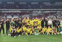 Harimau Malaya mengakhiri saingan Piala ASEAN FIFA di kedudukan ketiga. Foto Malaysia NT