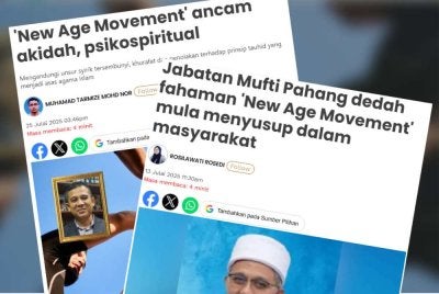 Laporan Sinar Harian mengenai New Age Movement yang dikatakan sedang menyusup masuk ke dalam masyarakat terutamanya umat Islam di Malaysia.