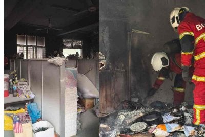 Sesi persekolahan kira-kira 130 murid di sebuah sekolah agama di Ayer Molek di sini, kucar-kacir selepas bilik guru wanita sekolah berkenaan terbakar dalam kejadian pagi Selasa.