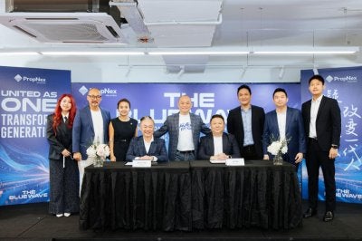 Pengurusan tertinggi PropNex dan DreamVest Realty menandatangani Memorandum Persefahaman (MOU) The Blue Wave 2026, sekali gus menjadi pencapaian penting pertama dalam perjalanan PXM5000