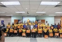 Atlet para negara sempena majlis penyerahan beg cenderamata kepada atlet Sukan Para Asia Aichi-Nagoya 2026 di Pusat Kecemerlangan Paralimpik, Kampung Pandan, Kuala Lumpur. - Foto : MPM