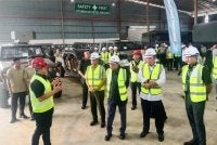 Mohamed Khaled diberikan penerangan ketika mengadakan lawatan kerja ke syarikat pertahanan tempatan, High Point Worldwide Sdn Bhd pada Rabu.