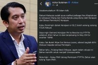 Pertanyaan Azhar Sulaiman mengenai agenda pendidikan tinggi dan PTPTN dijawab Adam Adli (kiri) pada Rabu.