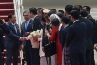Presiden Myanmar, Min Aung Hlaing tiba di Malaysia pada Rabu untuk lawatan rasmi dua hari. Foto Bernama 
