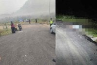 Seorang lelaki ditemui mati dipercayai dibunuh dalam kejadian di tepi jalan, Jalan Kampung Air Hitam, Sungai Sejuk di Sungai Siput pada Rabu. Foto tular