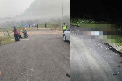 Seorang lelaki ditemui mati dipercayai dibunuh dalam kejadian di tepi jalan, Jalan Kampung Air Hitam, Sungai Sejuk di Sungai Siput pada Rabu. Foto tular