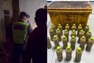  Sebuah rumah diserbu pihak berkuasa selepas 'kantoi' menyimpan air ketum ketika 'live' di TikTok. 