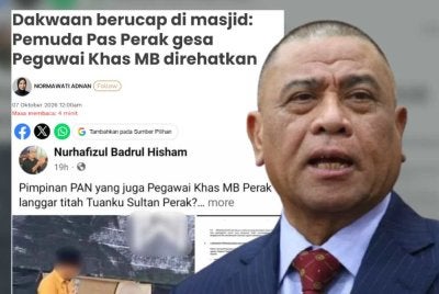 Saarani mengulas dakwaan seorang pegawai khas MB menyampaikan ucapan ketika merasmikan sebuah program di sebuah masjid.