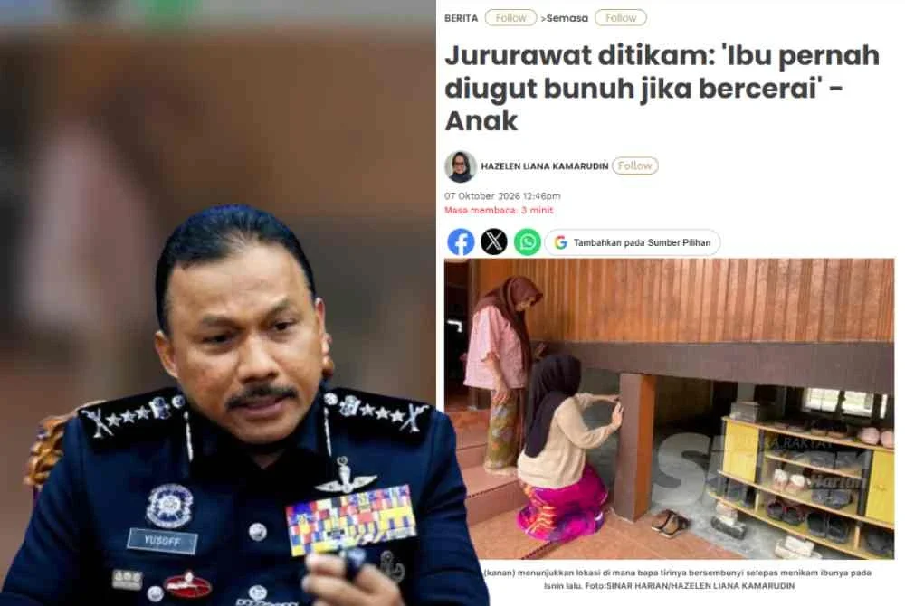 Laporan Sinar Harian dan Datuk Mohd Yusoff Mamat (kiri).