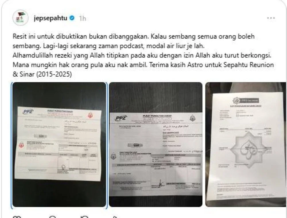 Tangkap layar hantaran Jep melalui Thread pada Khamis.