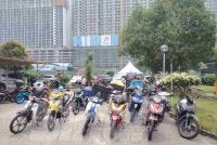 Antara motosikal yang disita JPJ menerusi Op Pewa di sekitar Kuala Lumpur pada Khamis.