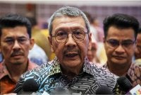 Wan Ahmad Dahlan bercakap pada sidang media pada Majlis Syarahan Perdana Ketua Pengarah Perkhidmatan Awam 2026 di Universiti Malaysia Kelantan, Bachok. Foto Bernama