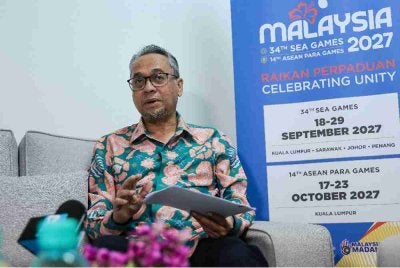 Abdul Rashid ketika ditemubual mengenai persiapan penganjuran Sukan SEA ke-34 dan Sukan Para ASEAN ke-14 di Bukit Jalil pada Khamis. Foto: Bernama