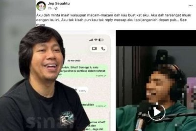 Jep meluahkan kekecewaannya menerusi satu hantaran di Facebook pada Khamis. Foto: Sinar FM