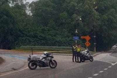 Polis mengesahkan insiden tembakan melibatkan anggotanya berlaku berhampiran Zoo Johor di Jalan Gertak Merah. Foto tular