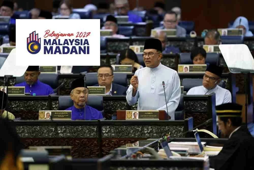 Perdana Menteri Datuk Seri Anwar Ibrahim, yang juga Menteri Kewangan, membentangkan Belanjawan 2027 di Dewan Rakyat hari ini. Foto Bernama.