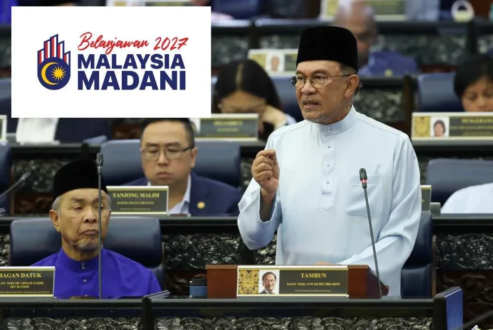 Perdana Menteri Datuk Seri Anwar Ibrahim, yang juga Menteri Kewangan, membentangkan Belanjawan 2027 di Dewan Rakyat hari ini. - Bernama
