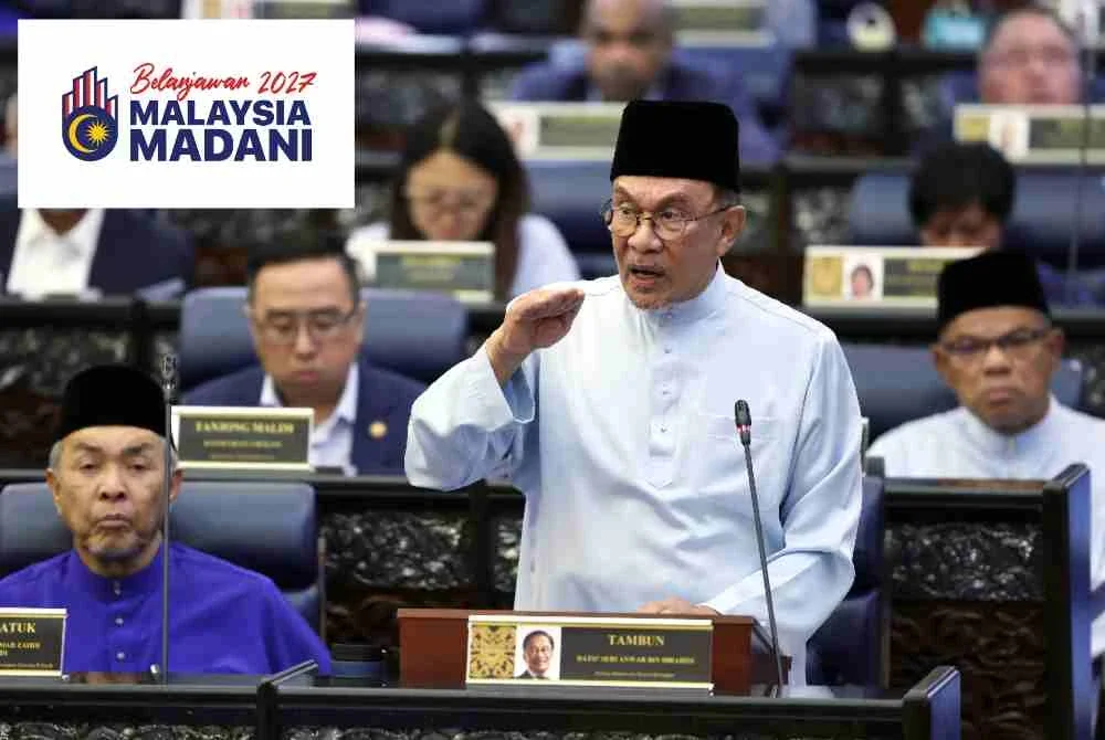 Anwar yang juga Menteri Kewangan, membentangkan Belanjawan 2027 di Dewan Rakyat pada Jumaat. Foto Bernama
