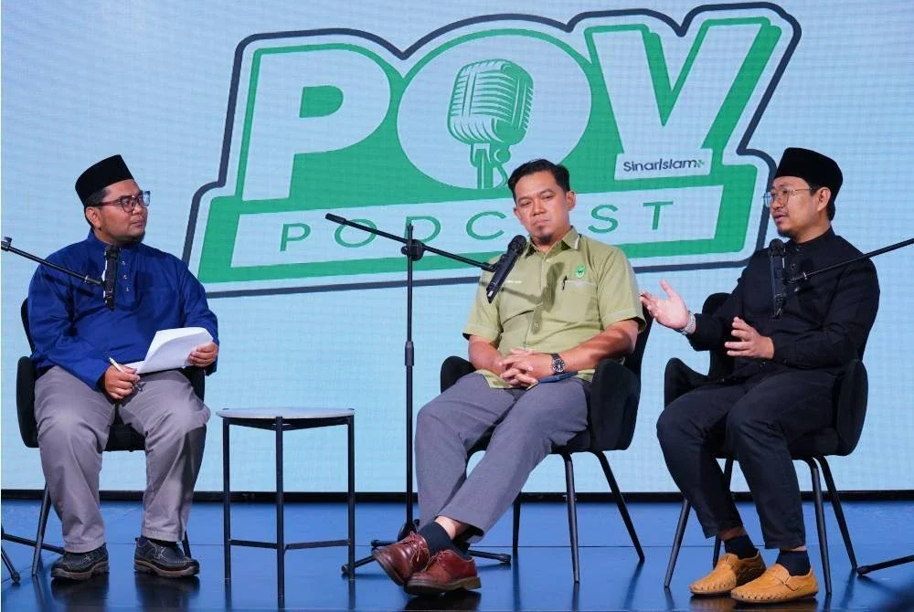USTAZ Syammil Izuddin (kanan) ketika membincangkan mengenai Harta Batil dalam Podcast POV Sinar Islam Plus.