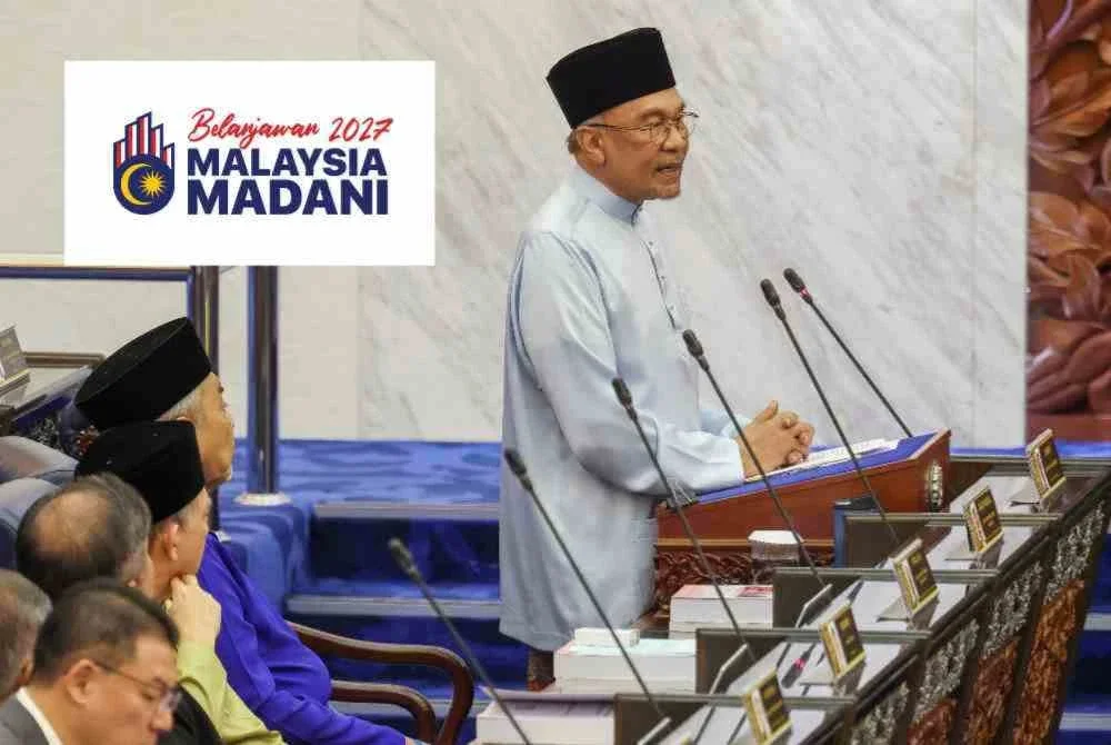 Perdana Menteri Datuk Seri Anwar Ibrahim, yang juga Menteri Kewangan, membentangkan Belanjawan 2027 di Dewan Rakyat hari ini. Foto Bernama