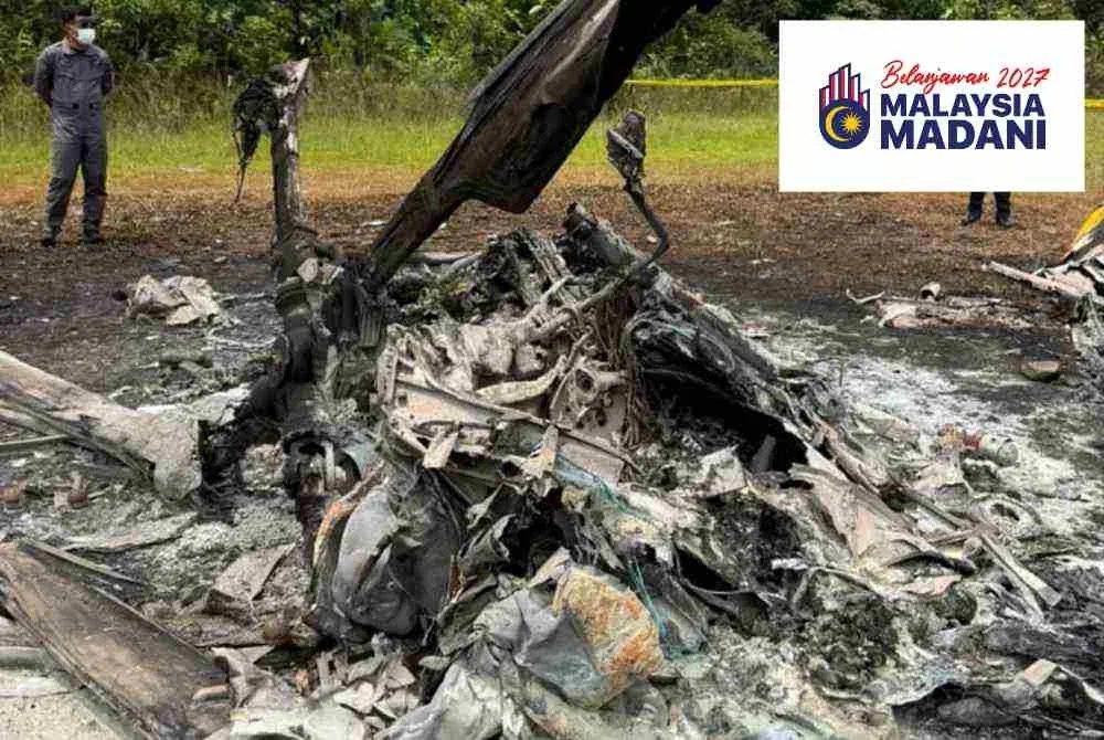 Tragedi nahas helikopter Perkhidmatan Doktor Udara di Long Lellang, baru-baru ini. Foto Bernama