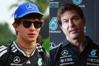 Wolff optimis Antonelli (kiri) memiliki kemampuan untuk muncul juara dunia F1. Foto Bernama & AFP