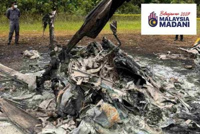 Tragedi nahas helikopter Perkhidmatan Doktor Udara di Long Lellang, baru-baru ini. Foto Bernama